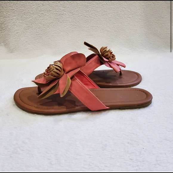 Capelli New York Pink Floral PU Leather Sandals, Size 7-7.5 - Picture 5 of 15